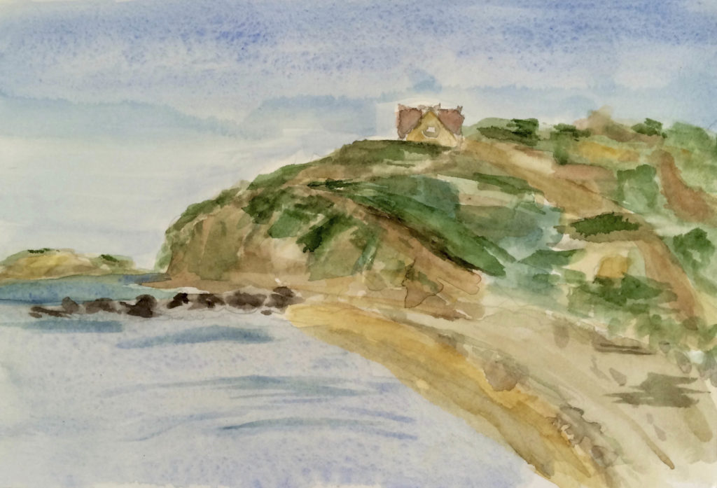 Thurston House View #2 © Watercolor 9" x 7" $150 Cuttyhunk Island, MA